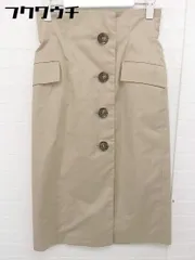◇ 31 Sons de mode トランテアン ソン ドゥ モード フロントボタン 膝下丈 フレア スカート サイズ38 ベージュ レディース 【中古】 【1106040014034】