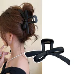 新品 MILANA ヘアクリップ 大きめ リボンヘアクリップ バレッタ バンスクリップ ヘアアクセサリー 大人向け 可愛い エレガント 軽い 強力 髪留め 髪飾り 韓国風 hair clip 髪留め 日常使用 入浴時に使用 結婚式 出掛け 母の日 オフィスプレ