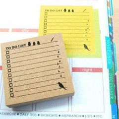 小鳥柄のto doリスト【ノート・ふせん用はんこ】