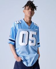 FUBU OG GAME SHIRT【LIGHT BLUE】 (M・L・XL・2XL)(フブ 通販 メンズ 大きいサイズ ジャージ JERSEY ゲームシャツ フットボール メッシュ 半袖 ショートスリーブ ビックシルエット オーバーサイズ B系)