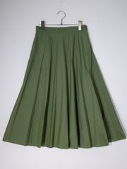 MARGARET HOWELLマーガレットハウエル 2021SS COTTON POLYESTER プリーツスカート【1】【LSKA75620】