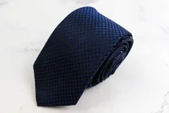 タカキュー ブランド ネクタイ シルク チェック柄 手裏剣柄 ドット柄 ライン柄 PO メンズ ネイビー TAKA Q 【中古】