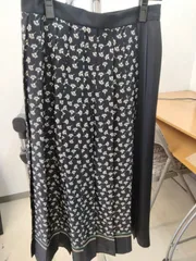 【未使用品】UNTITLED ロングフレアスカート プリーツスカート 花柄xブラック タイトスカート グリーン まとめ売り アンタイトル