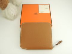エルメス スキットルボトル レザー×スチール オレンジ ウイスキー