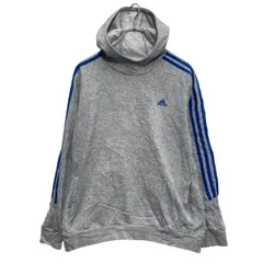 adidas ロゴスウェット パーカー アディダス L グレー キッズ プルオーバー 古着卸 アメリカ仕入 a612-5411のサムネイル