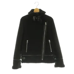 【大きいサイズ】ザラ フェイクムートン ボア ライダースジャケット 黒 XL ZARA ザラ ライダース フェイクムートン ボア レザージャケット