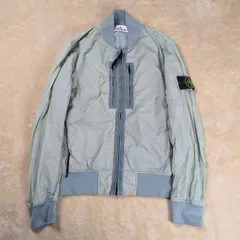 希少美品　stone  ナイロンジャケット ma-1水色 超希少❗️】美品！ stone island ナイロンジャケット ma-1 水色