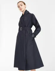 早い者勝ち！使用1回のみ美品！【最高級 白タグ】マックスマーラ ベルト付トレンチコート 34 スプリングコート 卒園/入学 卒業/入園 紺　2A48