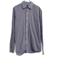 NAUTICA 長袖 ストライプシャツ L パープル ホワイト ノーティカ ボタン シンプル 薄手 古着卸 アメリカ仕入 a701-5346のサムネイル