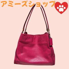 COACH レザー バケット トート/ピンク