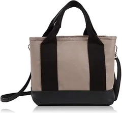 Anmill アンミル 2way 大容量 仕切り ミニトートバッグ レディース PUレザー 手提げ ショルダー( モカグレー)のサムネイル