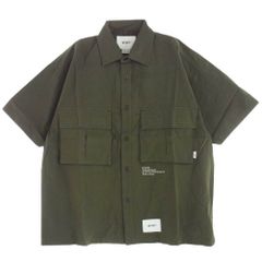WTAPS ダブルタップス 22SS 221WVDT-SHM07 SHORT SLEEVE EXP SHIRT 半袖シャツ カーキ系 2【極上美品】【中古】