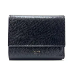 極美✨セリーヌ スモール トリフォールドウォレット ロゴ刻印 ブラック 楽天市場】CELINE セリーヌ トリオンフ 黒 ブラック シルバー