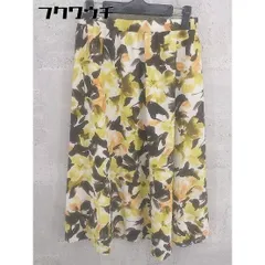 ◇ COLLAGE GALLARDAGALANTE コラージュ 総柄 膝下丈 スカート サイズF ホワイト系 イエロー ブラウン レディース 【中古】 【1002802176647】のサムネイル