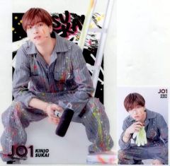 [중고] 클리어 파일 긴조 로이 A4 클리어 파일 & 포토 카드 [이치 반 쿠지 JO1 JO1'S COLORS] F상