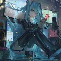 【中古】キャンバスボード・キャンバスアート 初音ミク(はたや) 描き下ろしキャンバスボード 「タイトーくじ 初音ミク 39(ミク)の日 記念くじ」 C賞