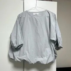 naning9 ナイロン バルーン ブラウス