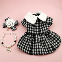 3点セット　千鳥柄ワンピース　犬服