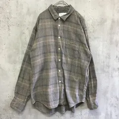 FORK&SPOON  フォークアンドスプーン　長袖ネルシャツ　グレー系×チェック柄　メンズ　5サイズ