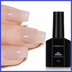TOMICCA ジェルネイル シアーカラージェル 単色 15ml UV/LED対応 初心者＆プロ適用 ポリッシュタイプ セルフネイル (ライトグレー)