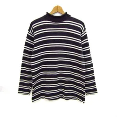 シップス ニット セーター 長袖 ブランド トップス 白 メンズ Mサイズ グレー×ホワイト SHIPS 【中古】