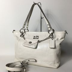 2505-181｜コーチ ミニシグネチャー ハンドバッグ ホワイト