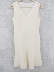 ◇ peyton place ペイトンプレイス ノースリーブ 膝丈 ワンピース M アイボリー * 1002799257565 【中古】 【1002799257565】