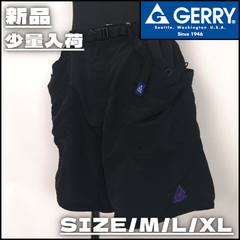 【新作】【GERRY／ジェリー・ナイロンショートパンツ（ブラック】大人カジュアル アウトドア BBQ 川 海 夏 シティーボーイ シティーガール ハーフパンツ ボードショーツ アメリカUSA ユニセックス メンズライク 新品未使用 少量入荷 78600