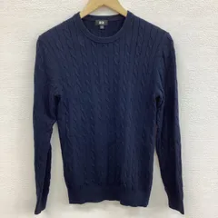 UNIQLO ユニクロ　コットンカシミヤケーブルクルーネックセーター　サイズＳ　ネイビー