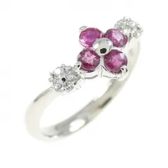 PT フラワー ルビー リング 0.29CT