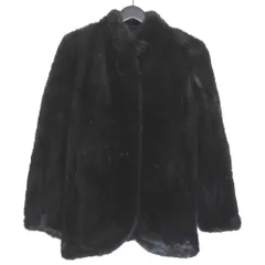 美品 SAGA MINK サガミンク NOBBY FUR ミンクファー リアルファー 毛皮 コート 11号 ダークブラウン レディース 古着 中古 USED