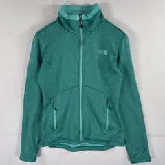 古着 ザ・ノースフェイス THE NORTH FACE フルジップフリースジャケット トラックジャケット ワンポイントロゴ XS エメラルドグリーン レディース