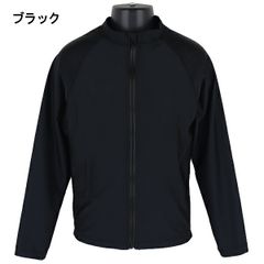 【ブラック】KRG-01 スクールラッシュガード 130-180cm 小学校 中学校 高校 フルジップ スクール水着 水着 子供 キッズ 前ファスナー 長袖 紺 黒 無地 UPF50+ DIX-CLOCHE 【送料無料】