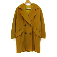 マックスマーラ チェスターコート アウター ロングコート カシミヤ混 イタリア製 レディース 40サイズ 黄土 MAX MARA 【中古】