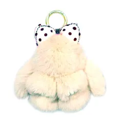 【特価商品】[§Ｙ＼ＫＡＳＥＩＢＩＯ] キツネフォックス FOX狐狸ウサギの毛皮/ファー リアルファー製 キーホルダー キーチェーン キーリング バッグチャーム 人形ぬいぐるみ 携帯ストラップ 車/家の飾り レディース オシャレ