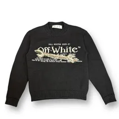 国内正規 OFF-WHITE 20AW Pascal Tool Knitwear パスカル ツール ニット 刺繡デザイン クルーネック セーター オフホワイト ブラック L OMHE054F20KNI0031001 72513A7のサムネイル