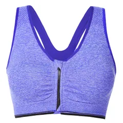 スポーツブラ フロントオープン 前ファスナー ジッパー バッククロス Yバック ホールド ストレッチ 通気性 パット取り外し可能 ノンワイヤー ジム 筋トレ ha8