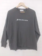 ◇ KANGOL カンゴール ロゴ オーバーサイズ 長袖 スウェット トレーナー サイズLL ダークグレー系 レディース P  【1305240008816】