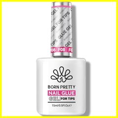 BORN PRETTY ネイルグルー ネイルチップ接着剤 15ml 6-in-1 ネイルチップ用グルー＆ベースコート 強力な接着力 初心者＆プロ適用 ジェルネイル 透け感 U V/LED対応