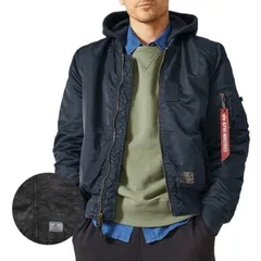 特価「ＵＳサイズ」ALPHA INDUSTRIES(アルファインダストリーズ) ユニセックス MA-1 BATTLEWASH フード付き フライトジャケット MA1ミリタリージャケット 中綿ジャケット UJM51502C1(325009996)