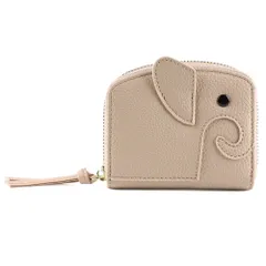☆ サーモンピンク ☆ LIZDAYS ゾウ型 ミニ財布 LIZDAYS リズデイズ ミニ 財布 二つ折り ミニ財布 二つ折り財布 二つ折財布 小銭入れ カードケース ウォレット じゃばら ジャバラ 小さい コンパクト レディース ゾウ型 像 ゾウ ファスナー