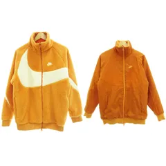 ナイキ NIKE 美品 リバーシブルボアジャケット フリース ブルゾン ナイロン ビッグロゴ フルジップ M オレンジ BQ6546-808 /UO 1106 ■ECSのサムネイル