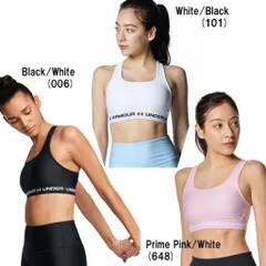 アンダーアーマー UAクロスバック ブラ ミディアムサポート ウィメンズ 25SS ブラック ホワイト ピンク (1361034) スポーツブラ