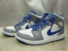 NIKE ナイキ エアジョーダン AIR JORDAN 1 MID True Blue スニーカー DQ8426-014 箱付 サイズ25.5cm 白 グレー ブルー シューズ