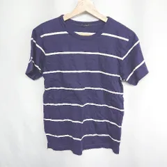 ◇ URBAN RESEARCH DOORS アーバン リサーチ ドアーズ ボーダー 半袖 Tシャツ サイズ38 ネイビー系 メンズ E  【1408060065455】