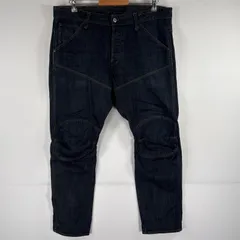 古着 ジースターロゥ G-STAR RAW デニムパンツ テーパード 3D ボタンフライ 5ポケット w36 L36  ブルー メンズ