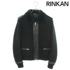 幻超希少ディオールオム03Ruster期レザージップニットブルゾン