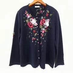 美品✨アトリエサガン◇フラワー装飾ニットアンサンブル カシミヤ カーディガン 美品✨アトリエサガン◇フラワー装飾ニットアンサンブル