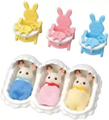 【中古】おもちゃ ショコラウサギのみつごちゃんお世話セット 「シルバニアファミリー」