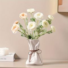 花瓶 花束型 一輪挿し フラワーベース 樹脂 花びん 花器 ミニサイズ 置物 インテリア 玄関 リビング ダイニング キッチン プレゼント ギフト 誕生日 贈り物 オシャレ 可愛い フラワーポット